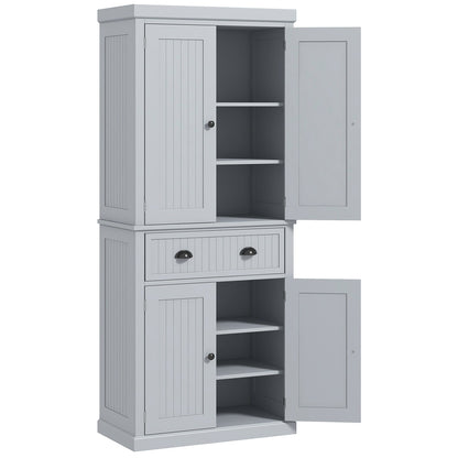 HOMCOM Freestanding Multi-Storage Kitchen Cabinet - Grey