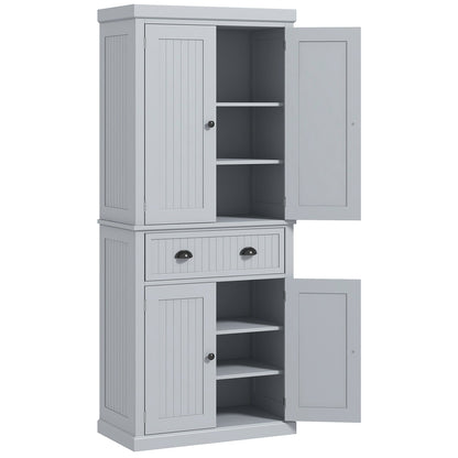 HOMCOM Freestanding Multi-Storage Kitchen Cabinet - Grey