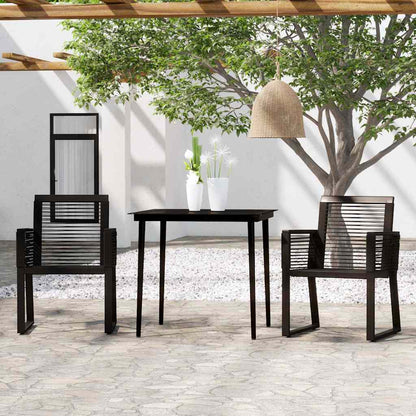 vidaXL 3 Piece Garden Dining Set Black 1