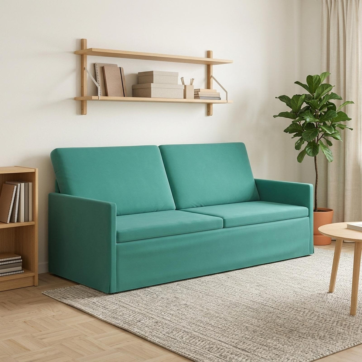 vidaXL 3 Seater Sofa Turquoise 190 x 81 x 82 cm Velvet 1