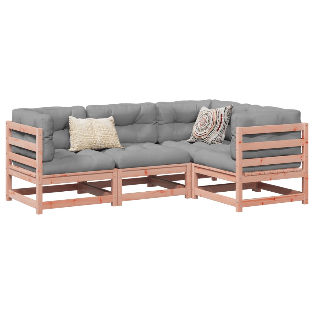 vidaXL 4 Piece Garden Sofa Set Solid Wood Douglas Fir 1