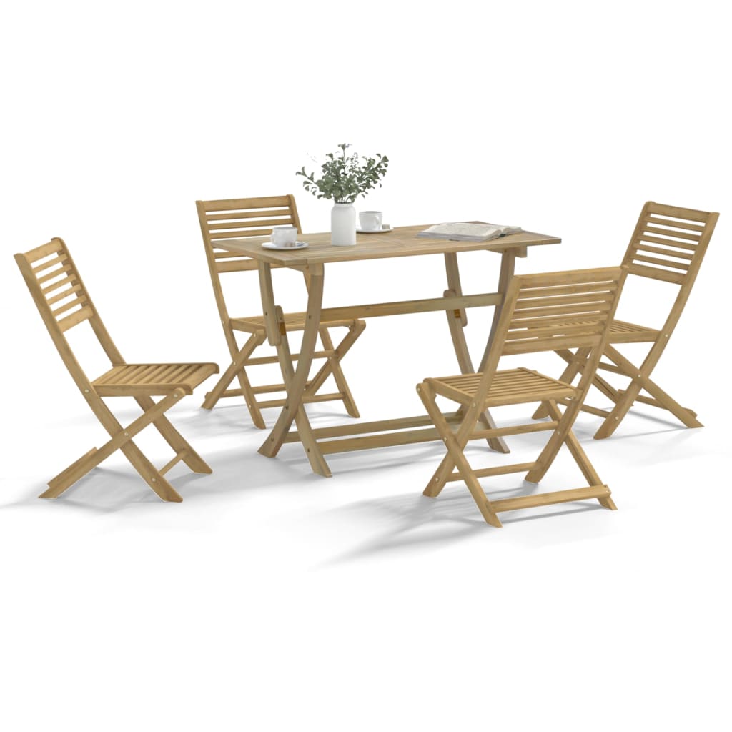 vidaXL 5 Piece Garden Dining Set Solid Wood Acacia 1