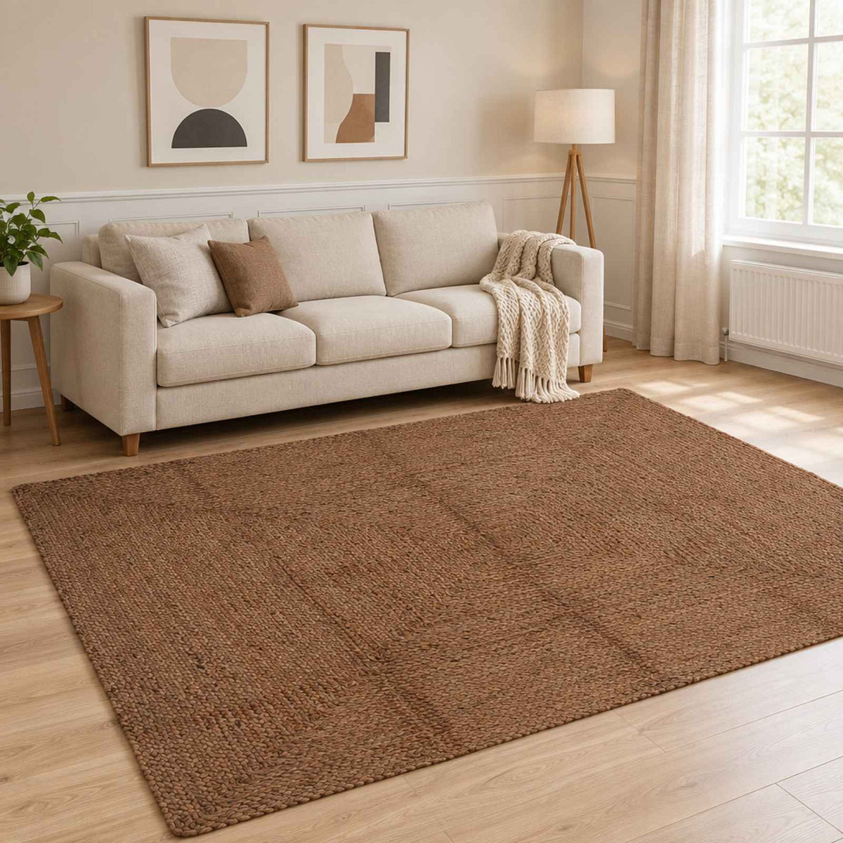 vidaXL Area Rug Grey 240 x 340 cm Jute 1