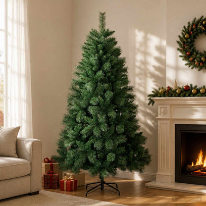 vidaXL Artificial Christmas Tree 240 cm PVC and Metal Green 1