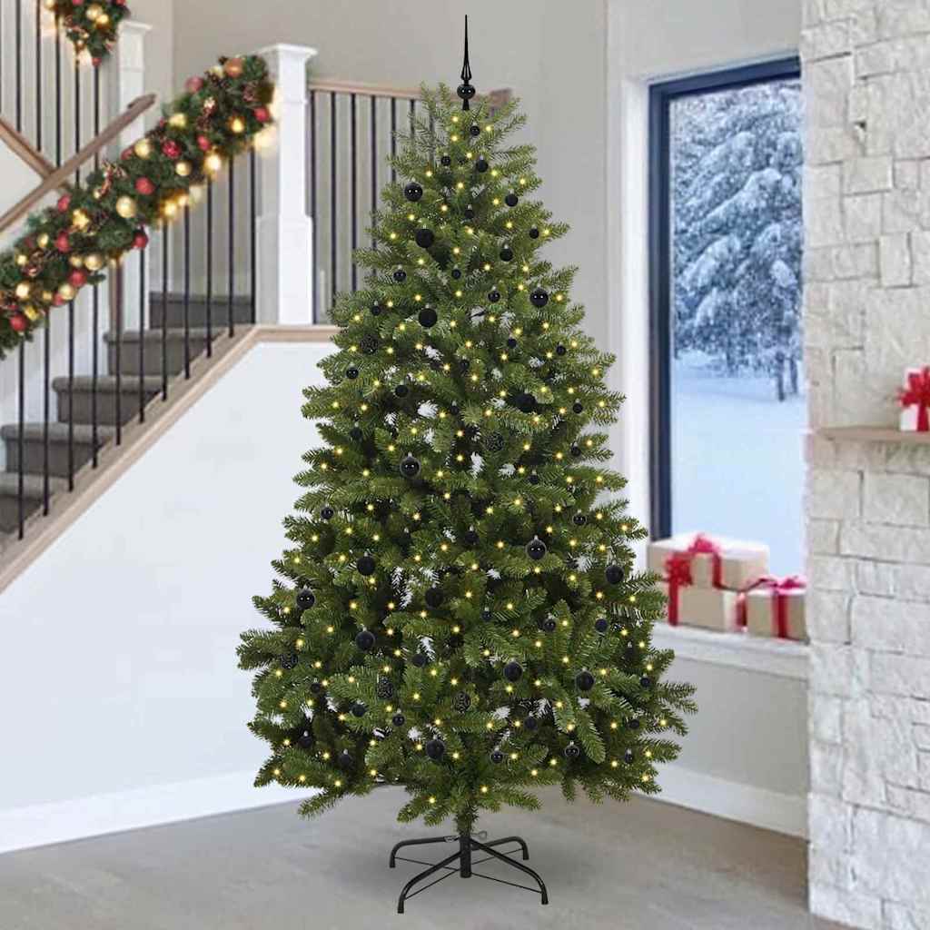 vidaXL Artificial Christmas Tree 270 cm 300 LEDs Warm White Green 1