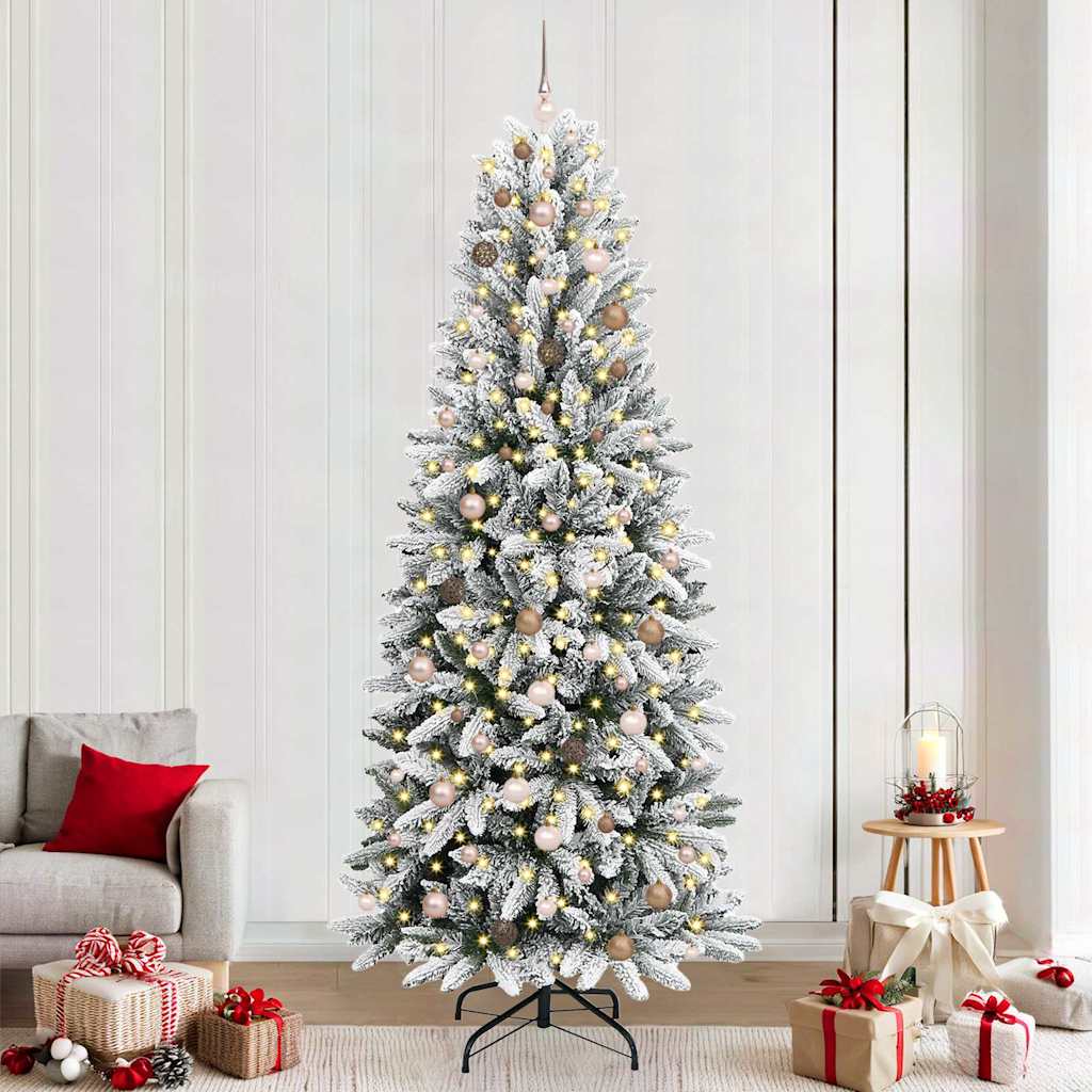 vidaXL Artificial Christmas Tree White 240 cm 1