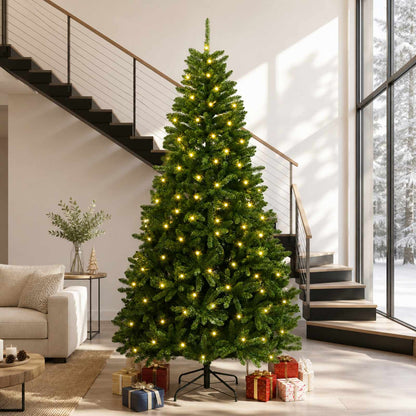 vidaXL Artificial Hinged Christmas Tree 300 cm 1000 LEDs Warm White 1
