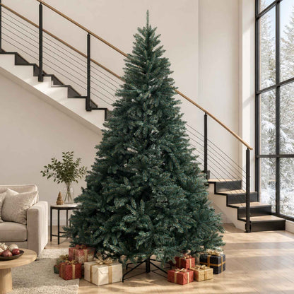 vidaXL Artificial Hinged Christmas Tree 300 cm PVC Dark Green 1