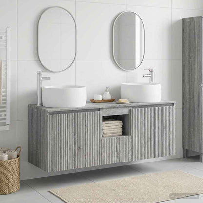 vidaXL Bathroom Cabinet Set 3 pcs Grey Sonoma 49.5 x 44.5 x 66 cm 1