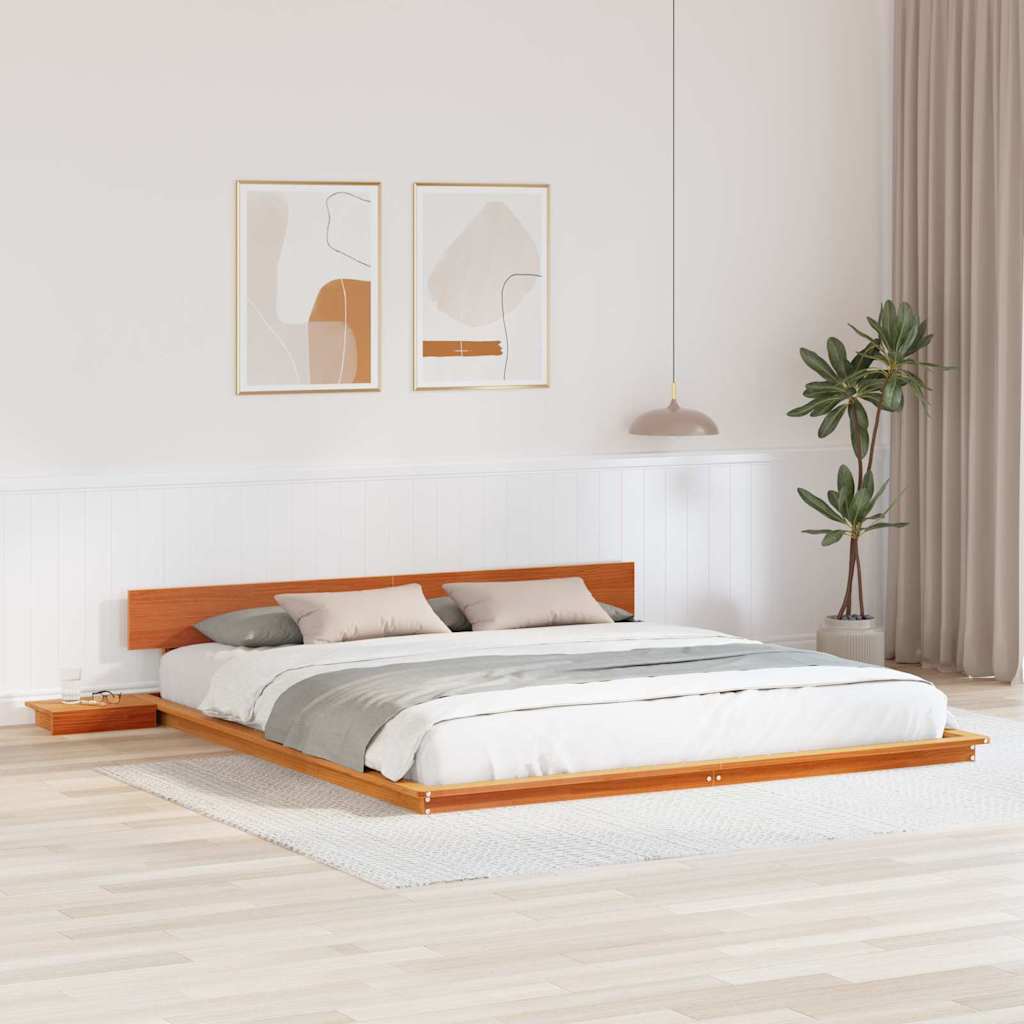 vidaXL Bed Frame Brown 200 x 200 cm Wood 1