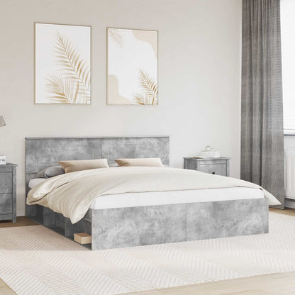vidaXL Bed Frame with Headboard Concerte 180 x 200 cm Engineered wood 1
