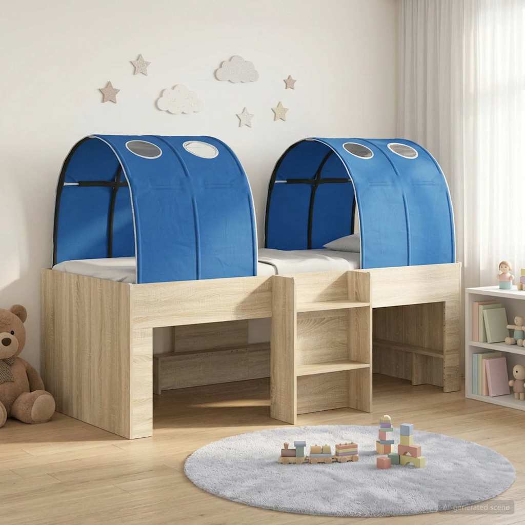 vidaXL Bed with Tunnel 3 pcs Sonoma and Blue Engineered Wood 1
