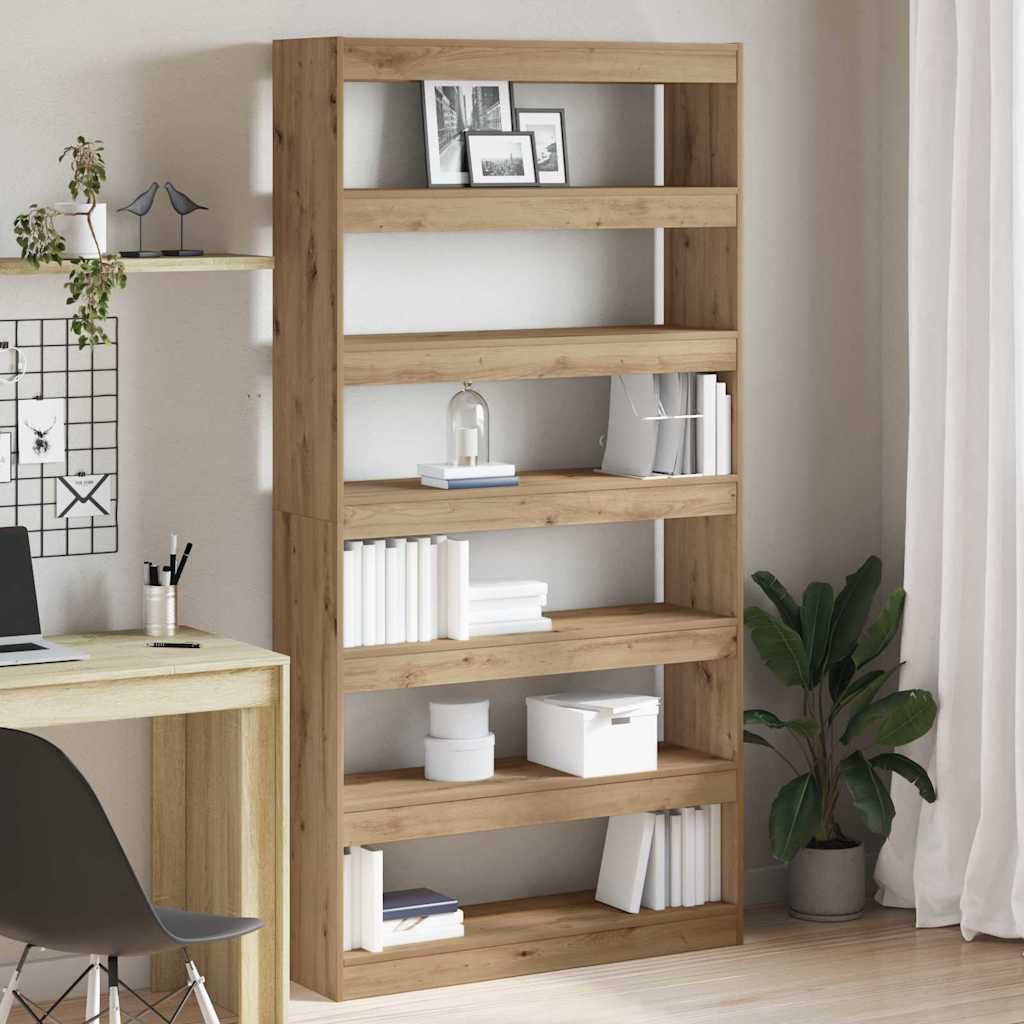 vidaXL Book Cabinet 6-Tier 100 x 30 x 198 cm Engineered Wood 1