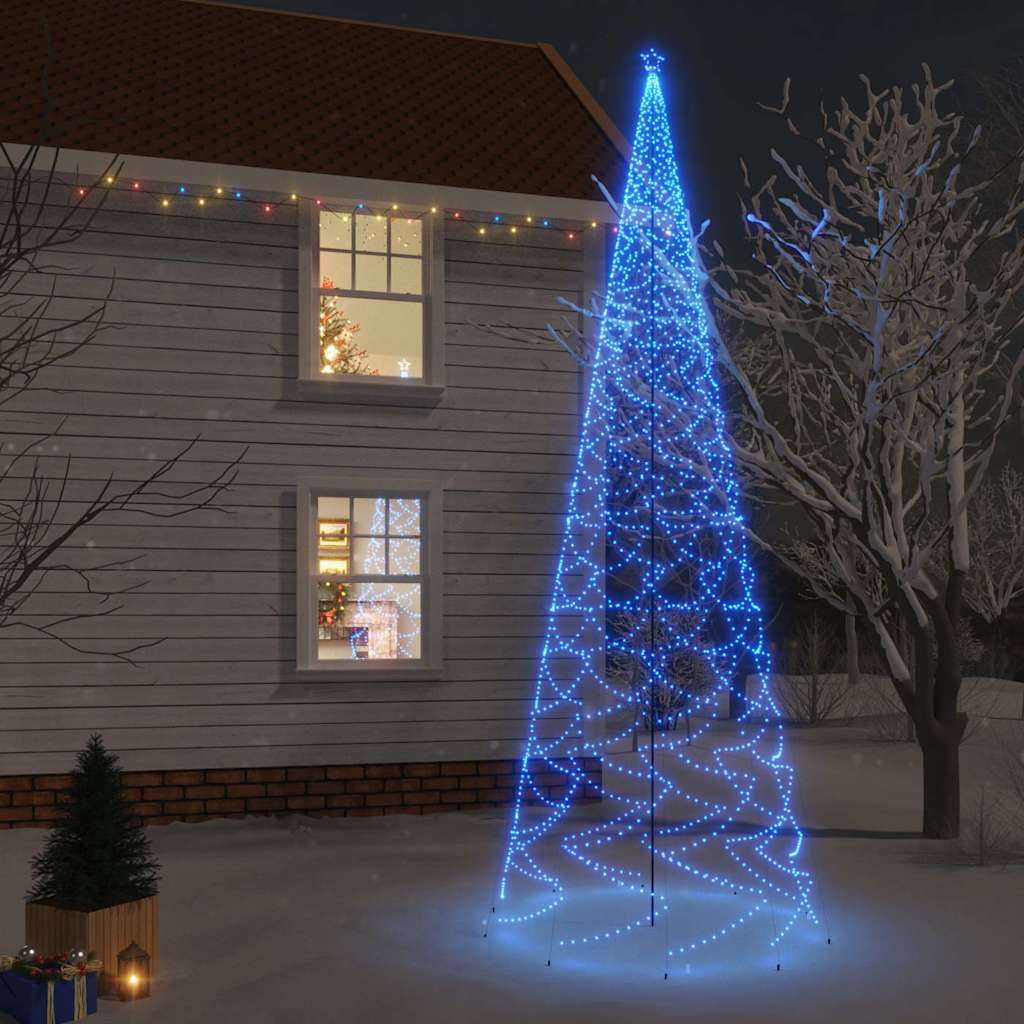 vidaXL Christmas Tree with Spike Blue 3000 LEDs 800 cm 1