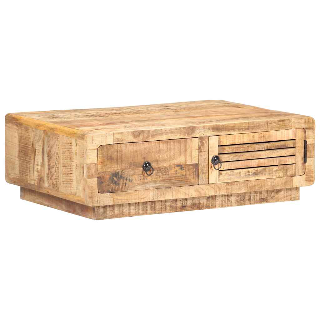 320458 vidaXL Coffee Table 90x60x29 cm Rough Mango Wood 1