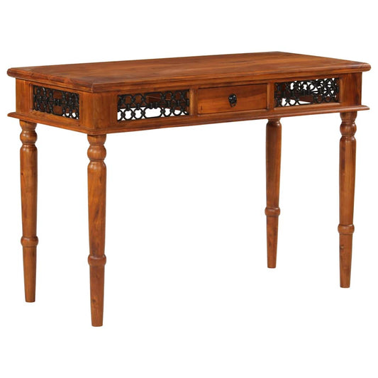 vidaXL Desk with Drawer 110x50x76 cm Solid Wood Acacia 1