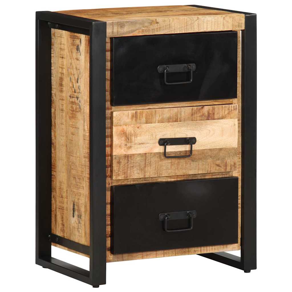 vidaXL Drawer Cabinet 50x35x70 cm Solid Rough Wood Mango 1