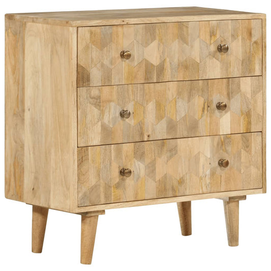 vidaXL Drawer Cabinet 70x35x70 cm Solid Wood Mango 1