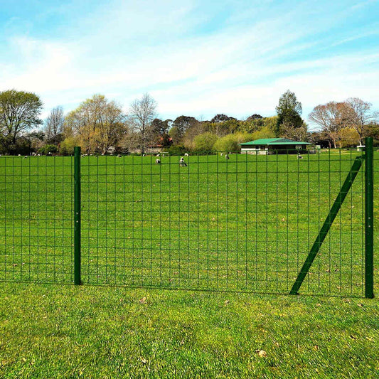 142380 vidaXL Euro Fence Steel 25x1,7 m Green 1