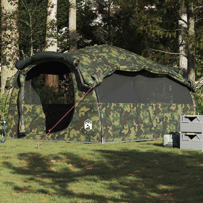 vidaXL Family Tent Tunnel 6-Person Camouflage Water-resistant 1