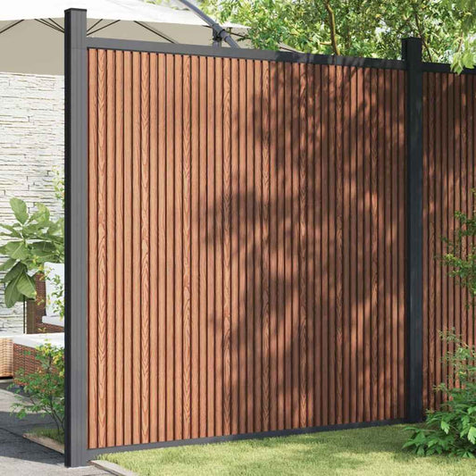 vidaXL Fence Panel WPC Brown 173x186 cm 1
