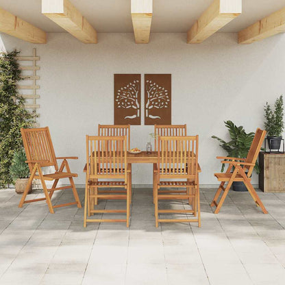 vidaXL Garden Dining Set 7 pcs 6-Seaters Natural Solid Acacia Wood 1