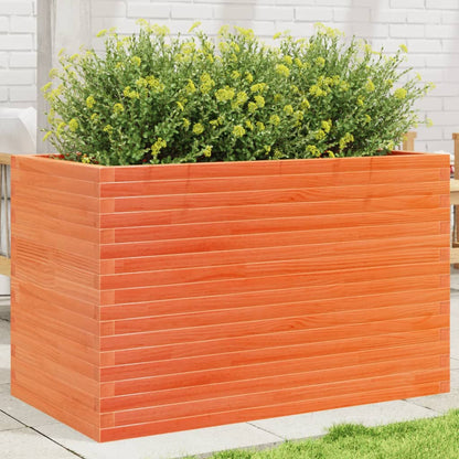 vidaXL Garden Planter Wax Brown 110x60x68.5 cm Solid Wood Pine 1