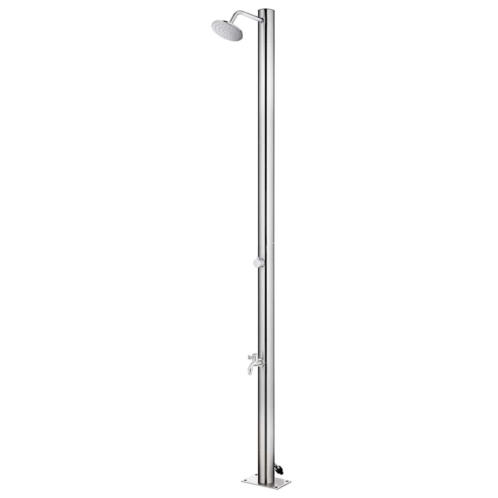 vidaXL Garden Shower 215 cm Stainless Steel 1