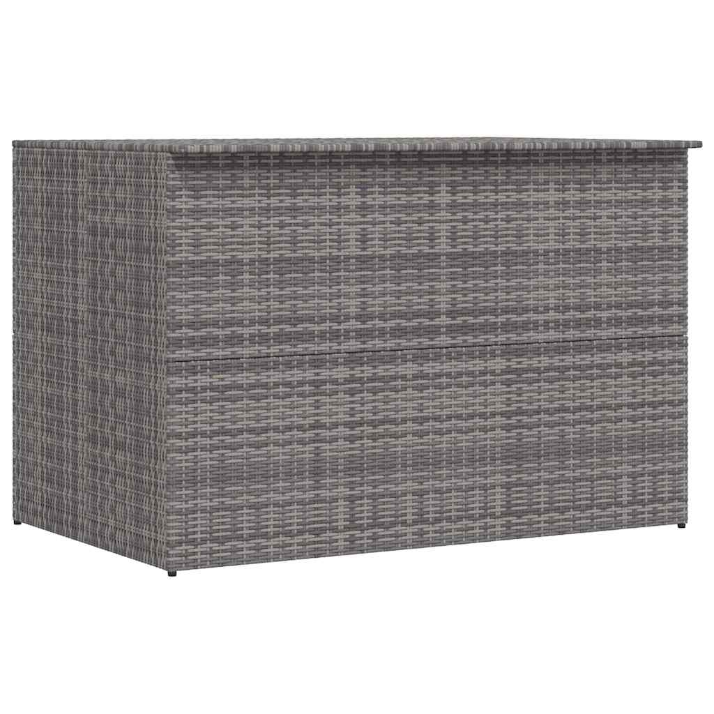 vidaXL Garden Storage Box Grey 150x100x100 cm Poly Rattan 1