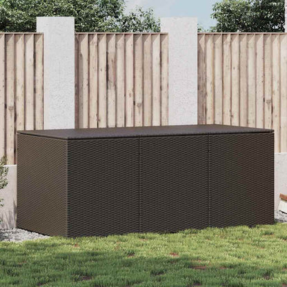 vidaXL Garden Storage Box Poly Rattan 180x90x70 cm Brown 1