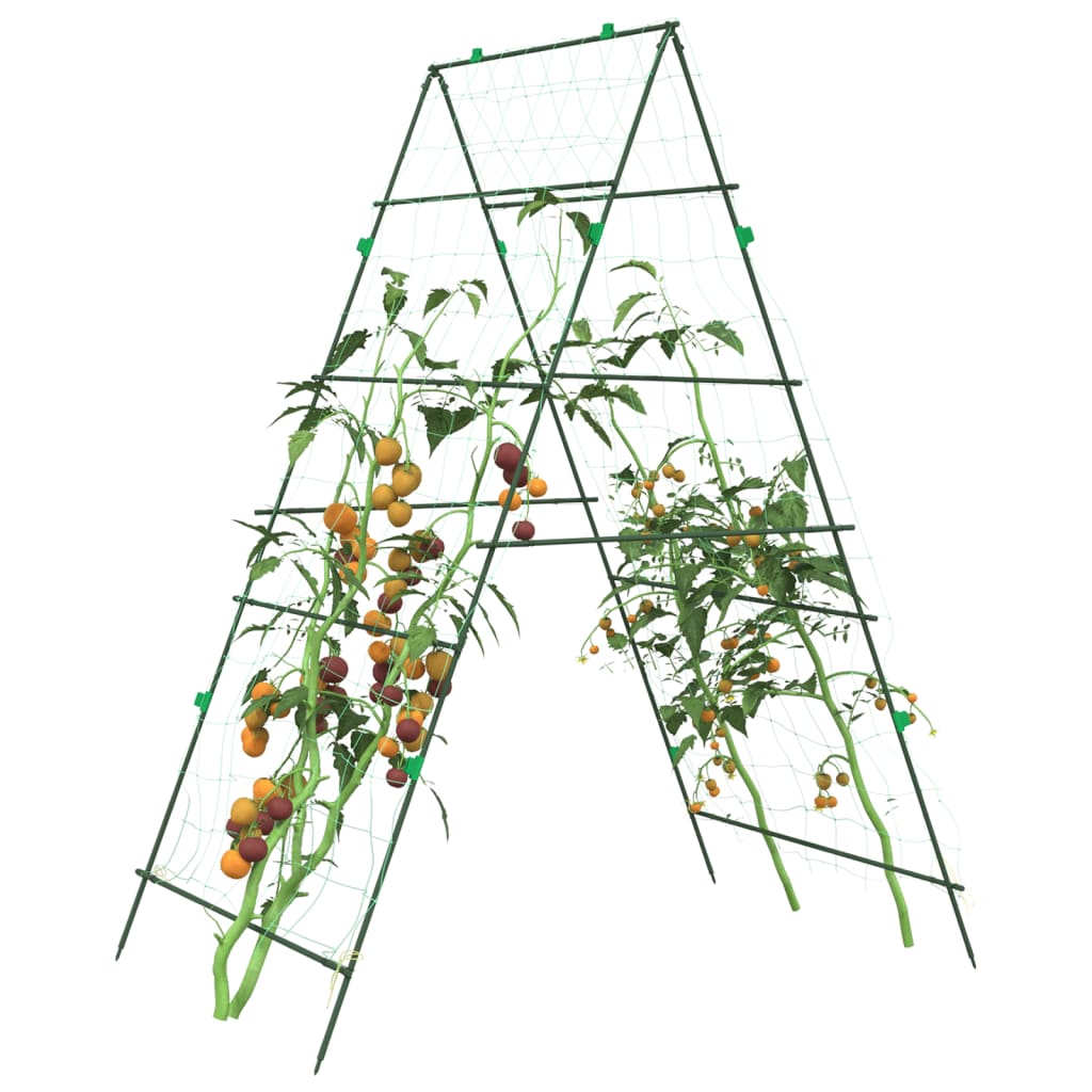 vidaXL Garden Trellises for Climbing Plants 4 pcs A-Frame Steel 1