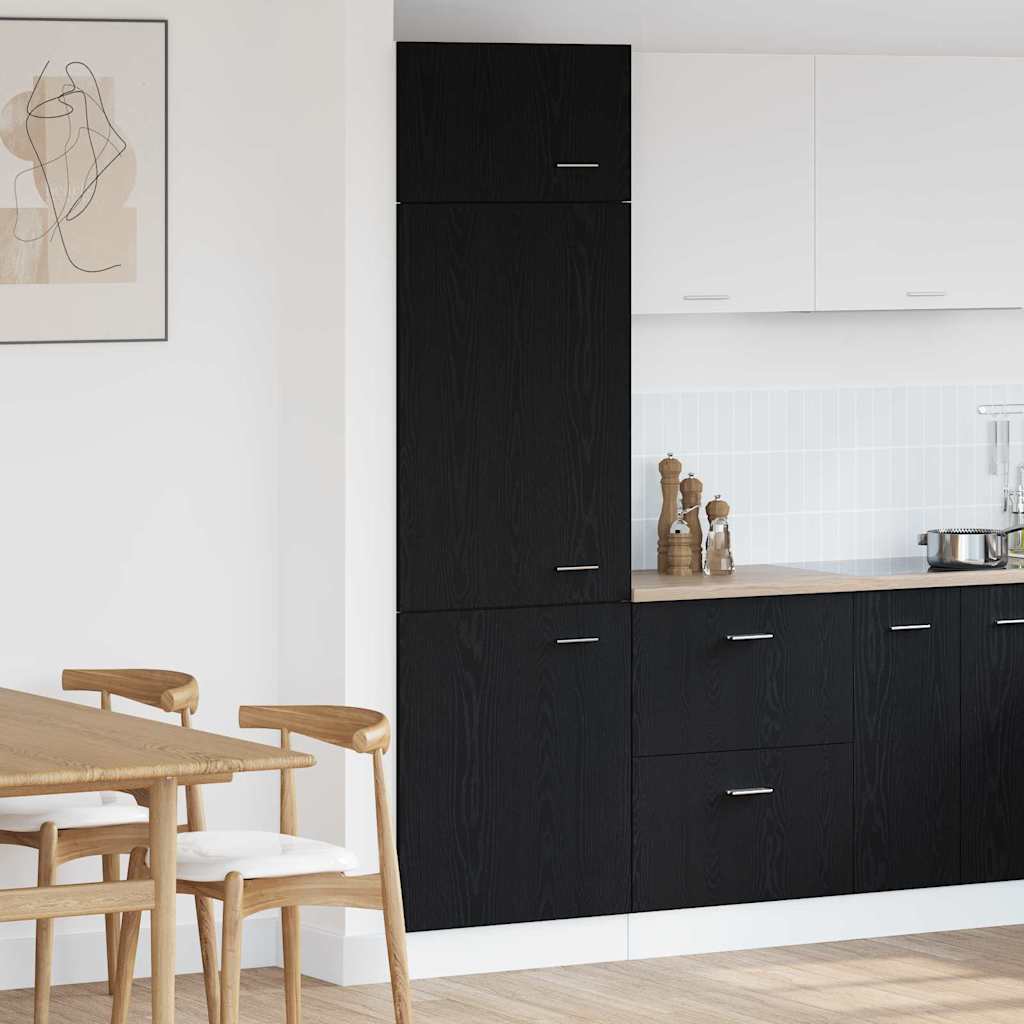 vidaXL Hanging Cabinet Lyon Black Oak 60 x 31 x 207 cm Engineered Wood 1