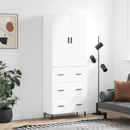 vidaXL Highboard White 69,5x34x180 cm Engineered Wood 1