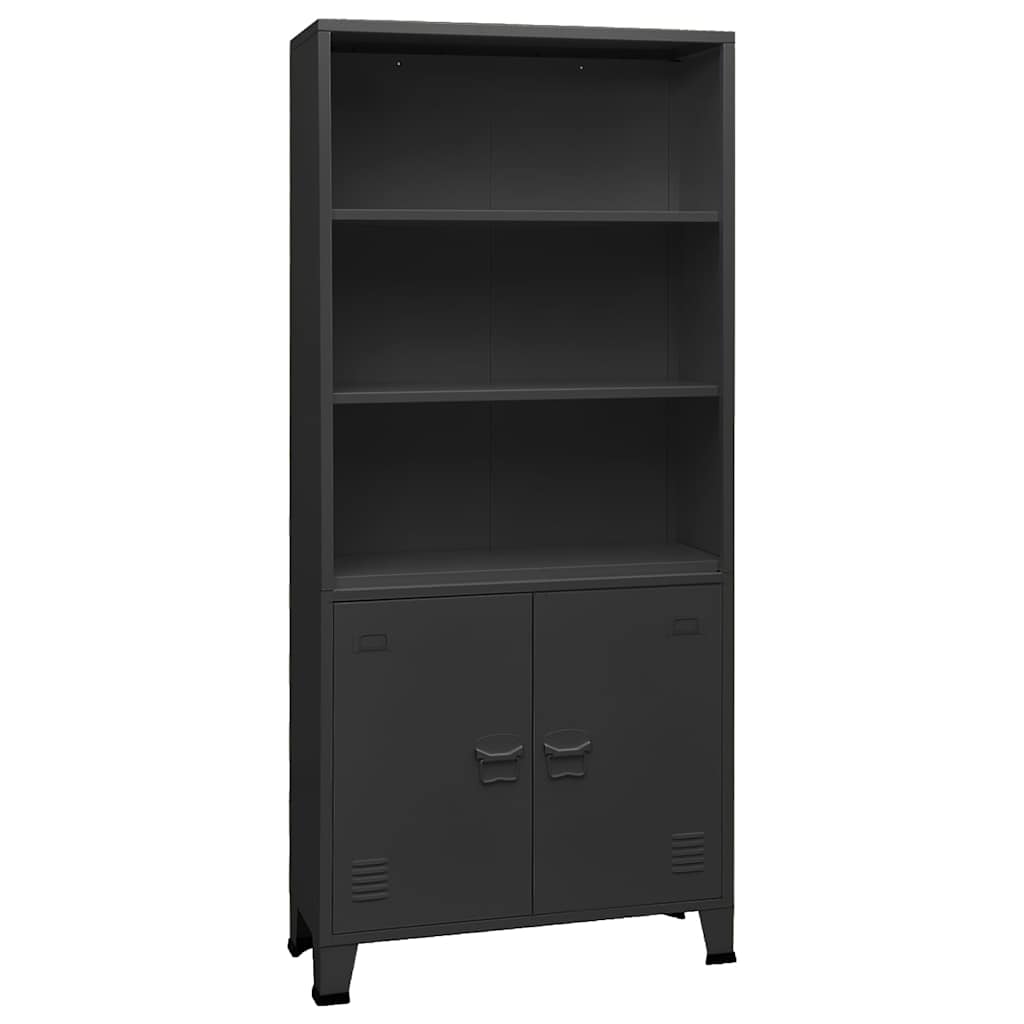 vidaXL Industrial Bookshelf Anthracite 80x32x180 cm Steel 1