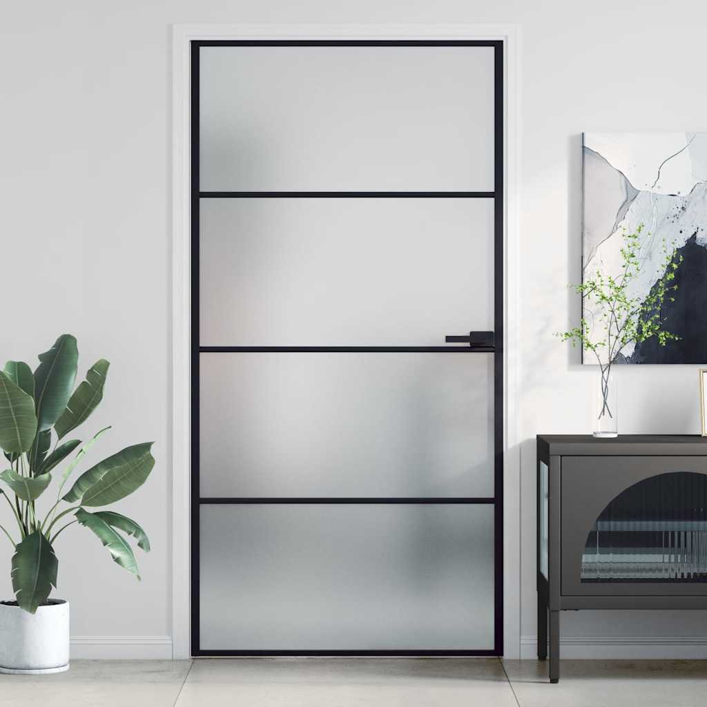 vidaXL Interior Door Slim Black 102.5x201.5 cm 1
