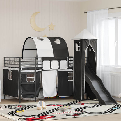 vidaXL Kids'Bunk Bed Frame Black 90 x 200 cm Metal 1