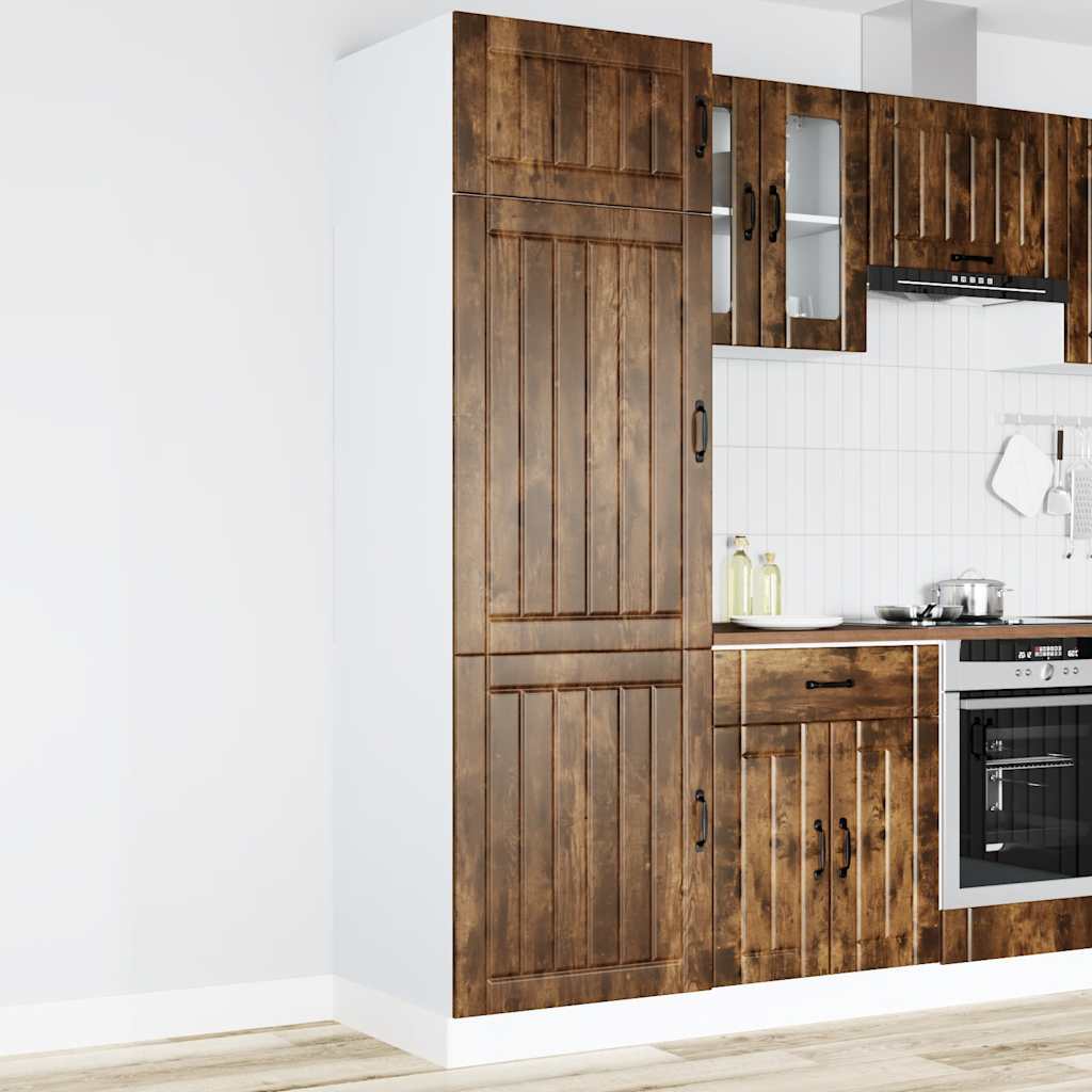 vidaXL Kitchen Cupboard "Lucca" Smoked Oak Engineered Wood 1