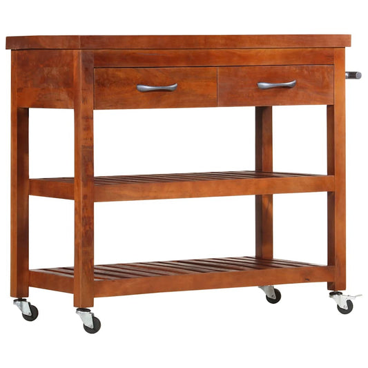 282753 vidaXL Kitchen Trolley 100x48x89 cm Solid Acacia Wood 1