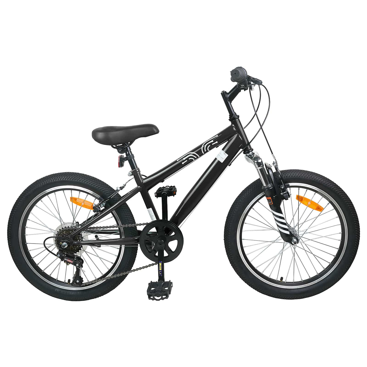 vidaXL Mountain Bike 20 Inches 6-Speed for 5-8 Years Old Black 1