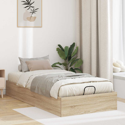 vidaXL Ottoman Bed Frame Sonoma Oak 80.5 x 200 cm Engineered Wood 1