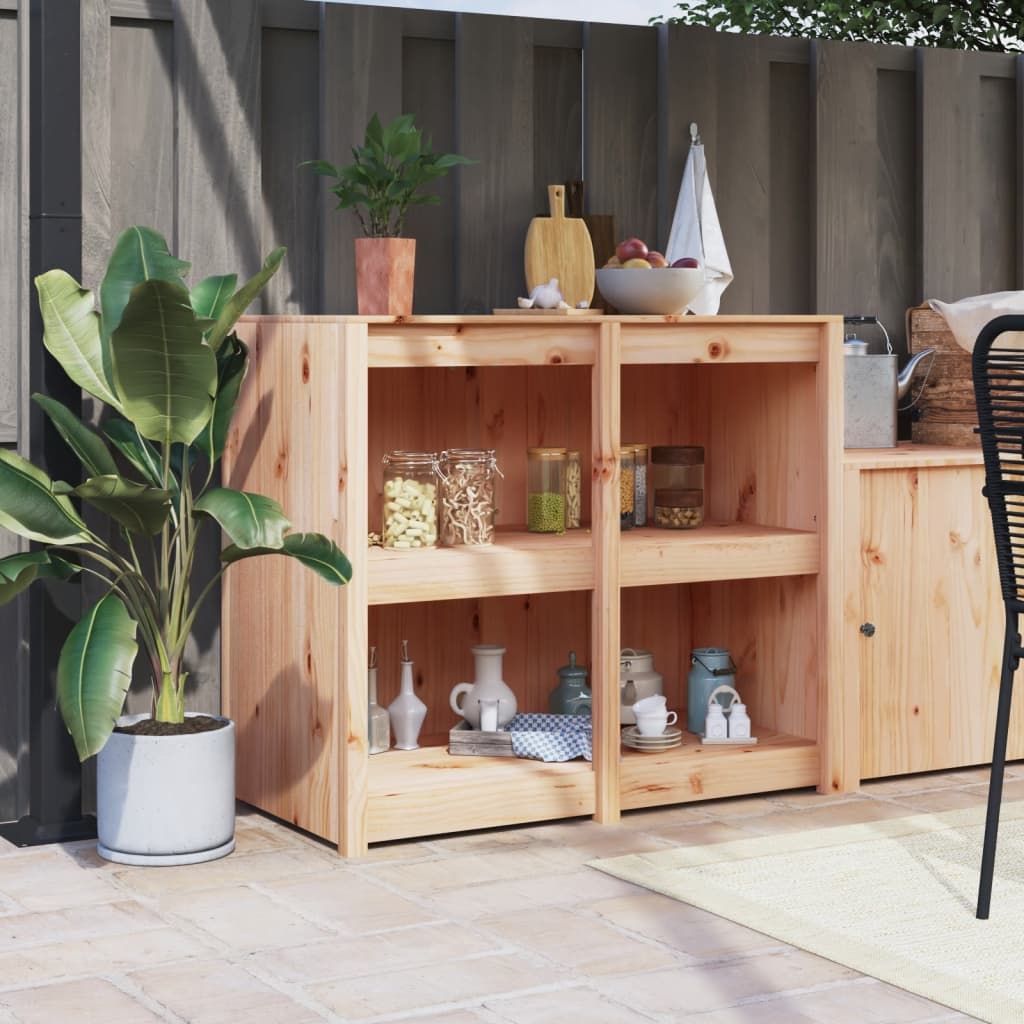 vidaXL Outdoor Kitchen Cabinet "MEPPEL" 106x55x92 cm Solid Wood Pine 1