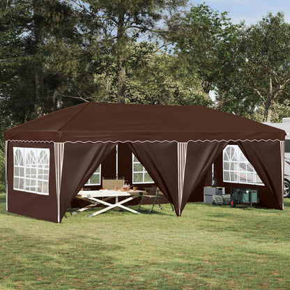 vidaXL Pop-up Party Tent 575 x 288 x 245 cm Brown 1