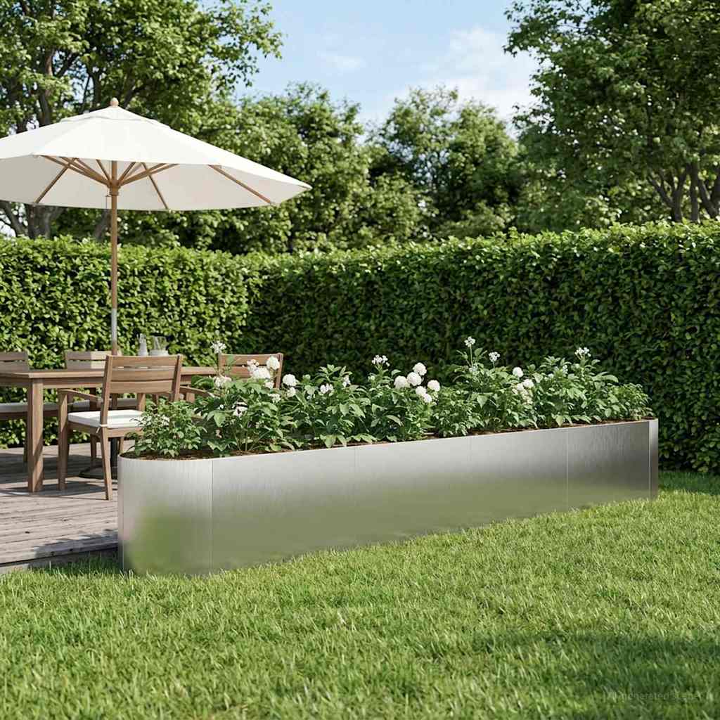 vidaXL Raised Garden Bed Stainless Steel 380 x 40x 40 cm Steel 1