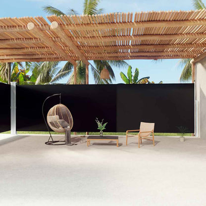 318084 vidaXL Retractable Side Awning Black 220x1200 cm 1