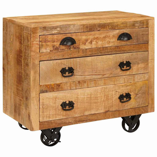 vidaXL Side Cabinet with Drawer Brown 70 x 38 x 63 cm Solid mango wood 1