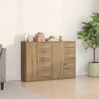 vidaXL Sideboard 2 pcs Artisan Oak 60 x 31 x 84 cm Engineered Wood 1