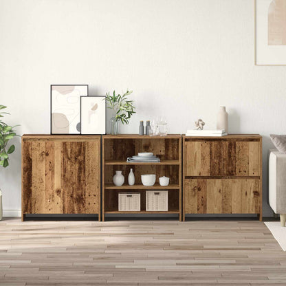 vidaXL Sideboard 3 pcs Old Wood 70 x 41 x 75 cm Engineered Wood 1