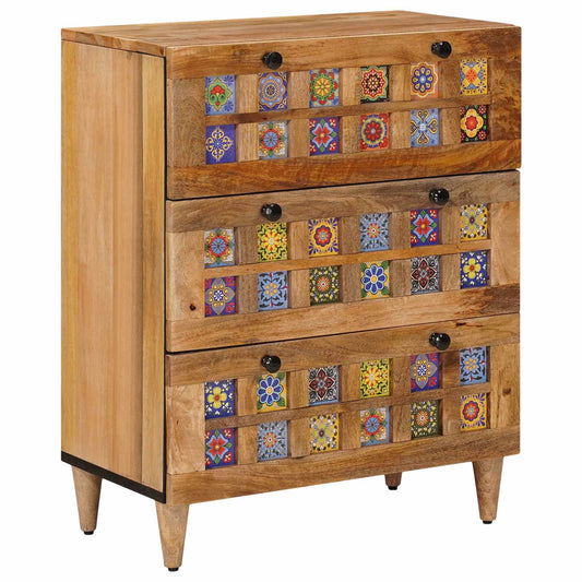 vidaXL Sideboard 60 x 33 x 75 cm Solid Mango Wood Natural 1