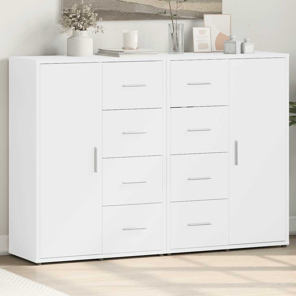 vidaXL Sideboards 2 pcs White 60x31x84 cm Engineered Wood 1