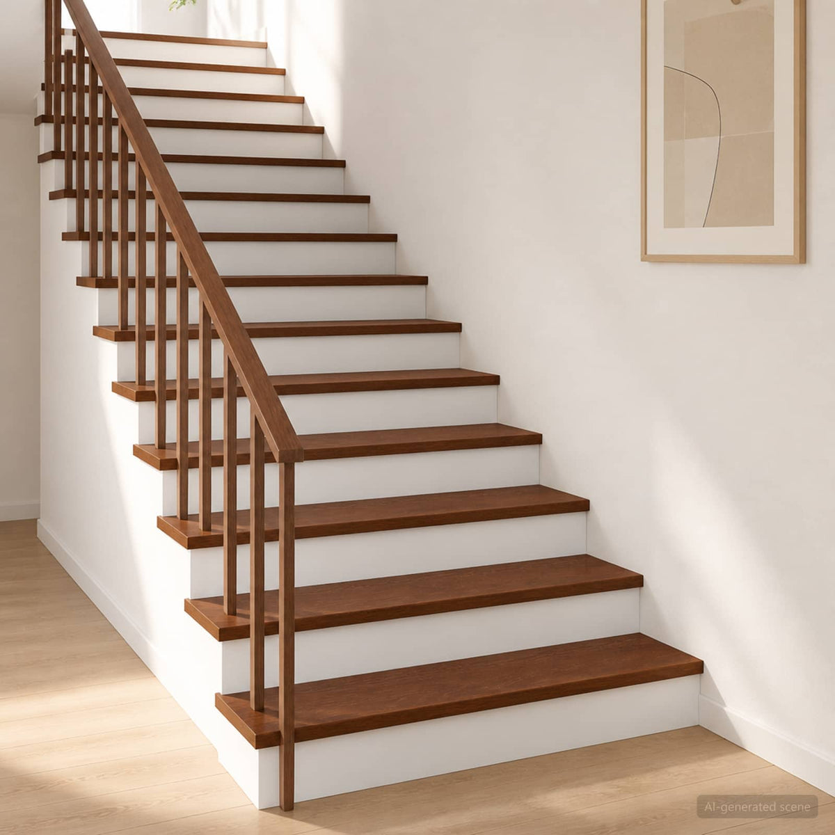 vidaXL Stair Tread 8 pcs 90 x 25 x 2 cm Dark Brown Solid Oak Wood 1